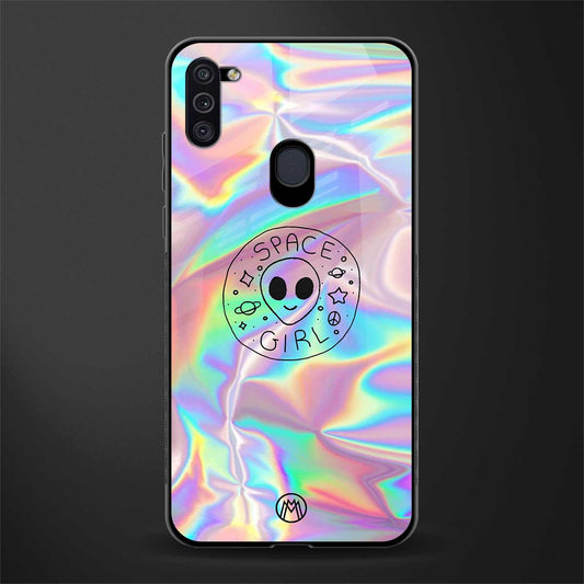 colorful alien glass case for samsung a11 image