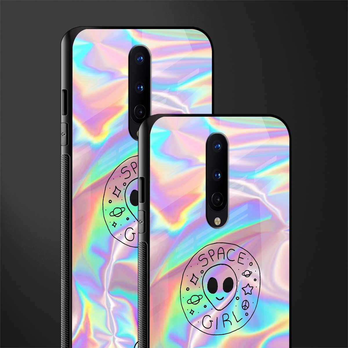 colorful alien glass case for oneplus 8 image-2