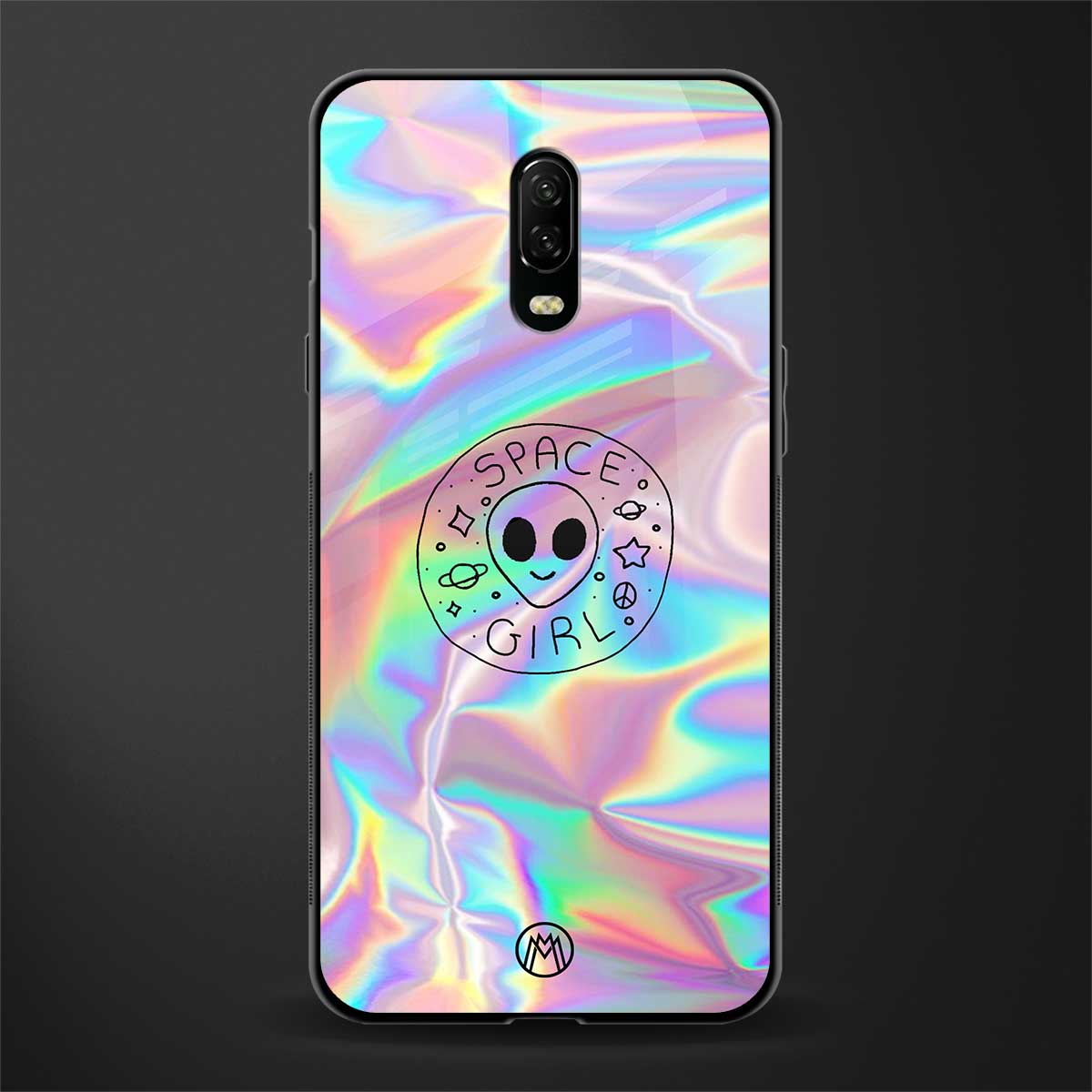 colorful alien glass case for oneplus 6t image