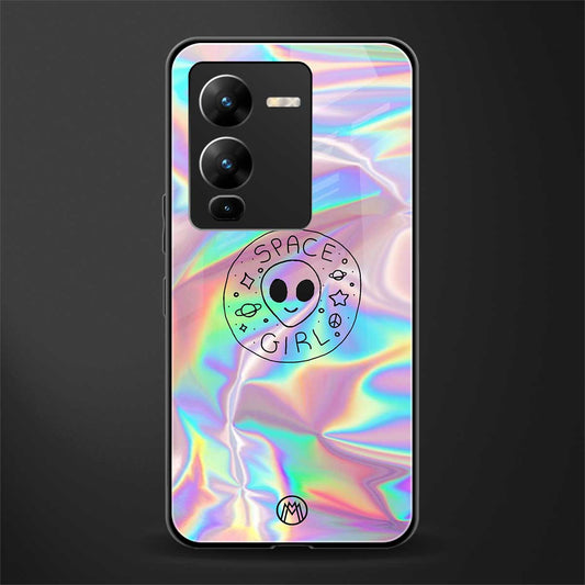 colorful alien back phone cover | glass case for vivo v25 pro 5g