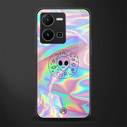 colorful alien back phone cover | glass case for vivo y35 4g