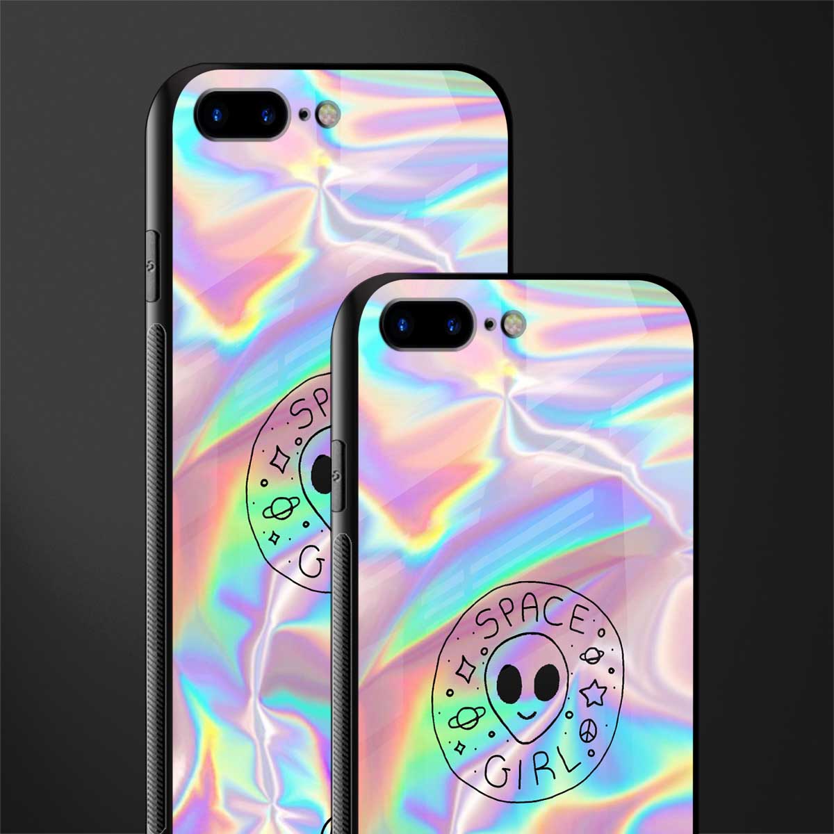 colorful alien glass case for iphone 7 plus image-2