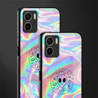 colorful alien back phone cover | glass case for vivo y72