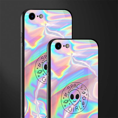 colorful alien glass case for iphone 8 image-2