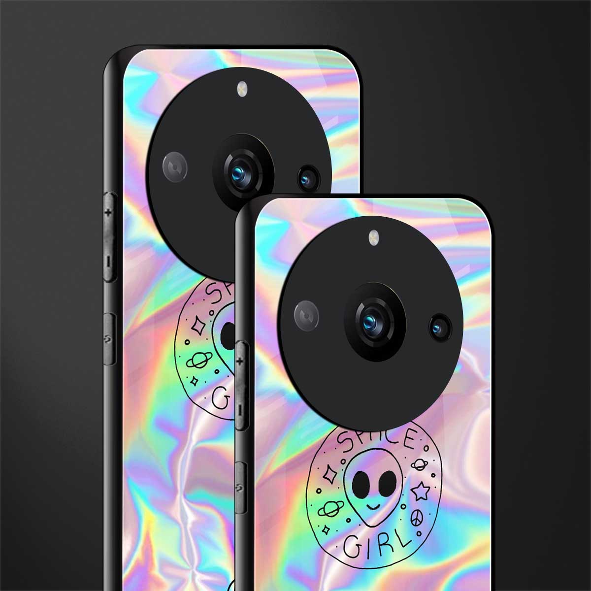 colorful alien back phone cover | glass case for realme 11 pro 5g