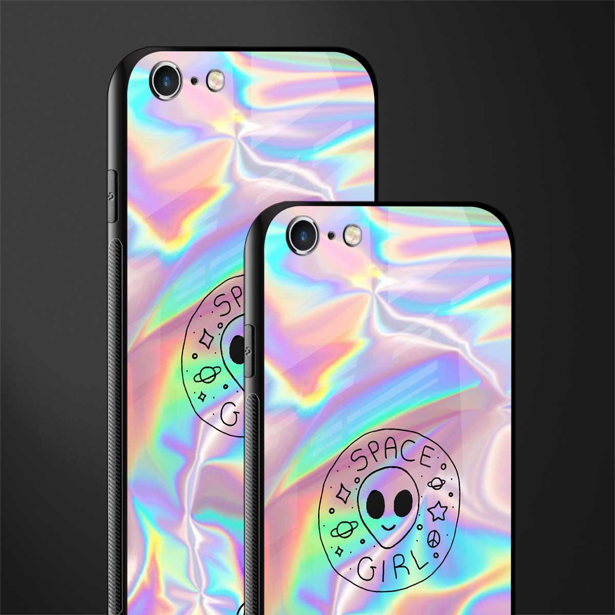 colorful alien glass case for iphone 6s plus image-2