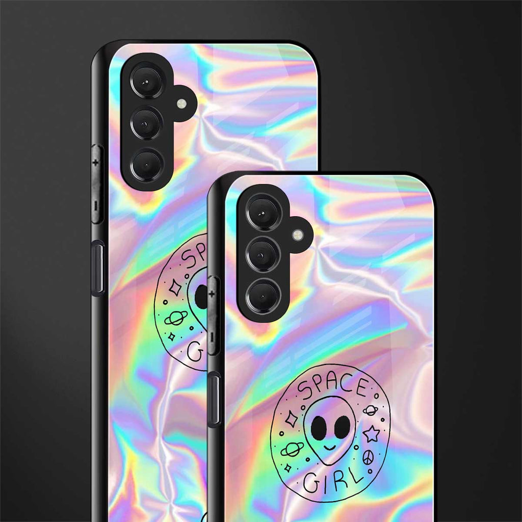 colorful alien back phone cover | glass case for samsun galaxy a24 4g