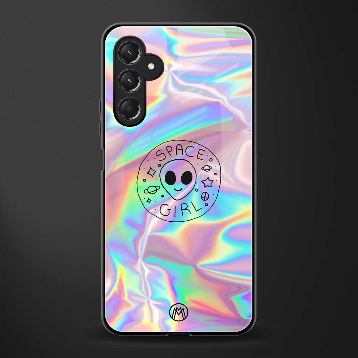 colorful alien back phone cover | glass case for samsun galaxy a24 4g