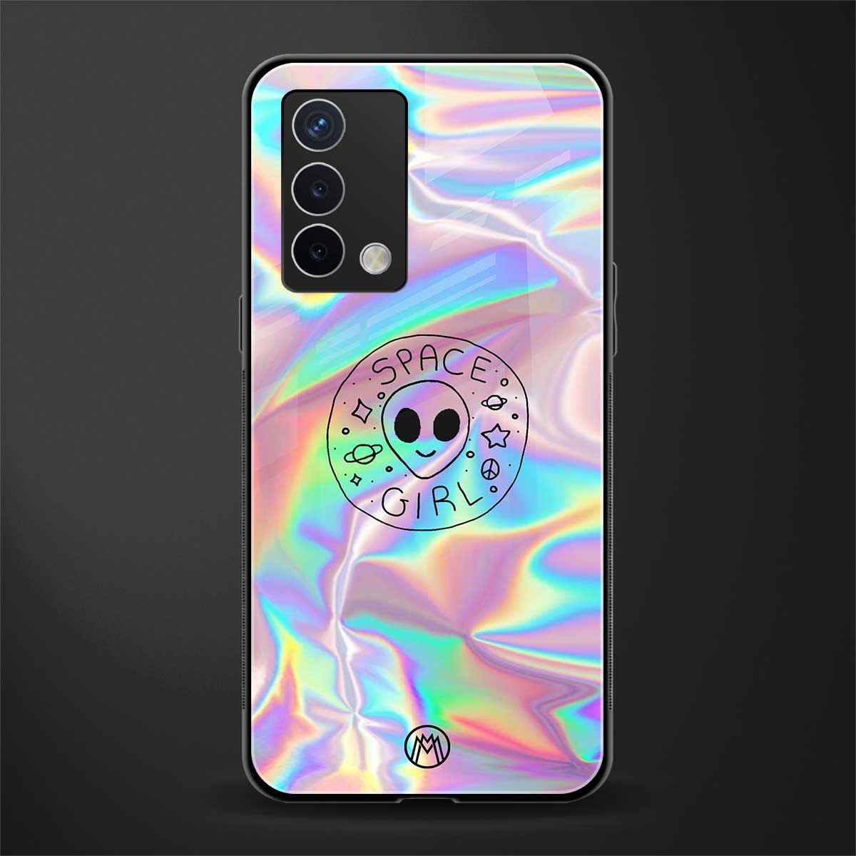 colorful alien back phone cover | glass case for oppo a74 4g