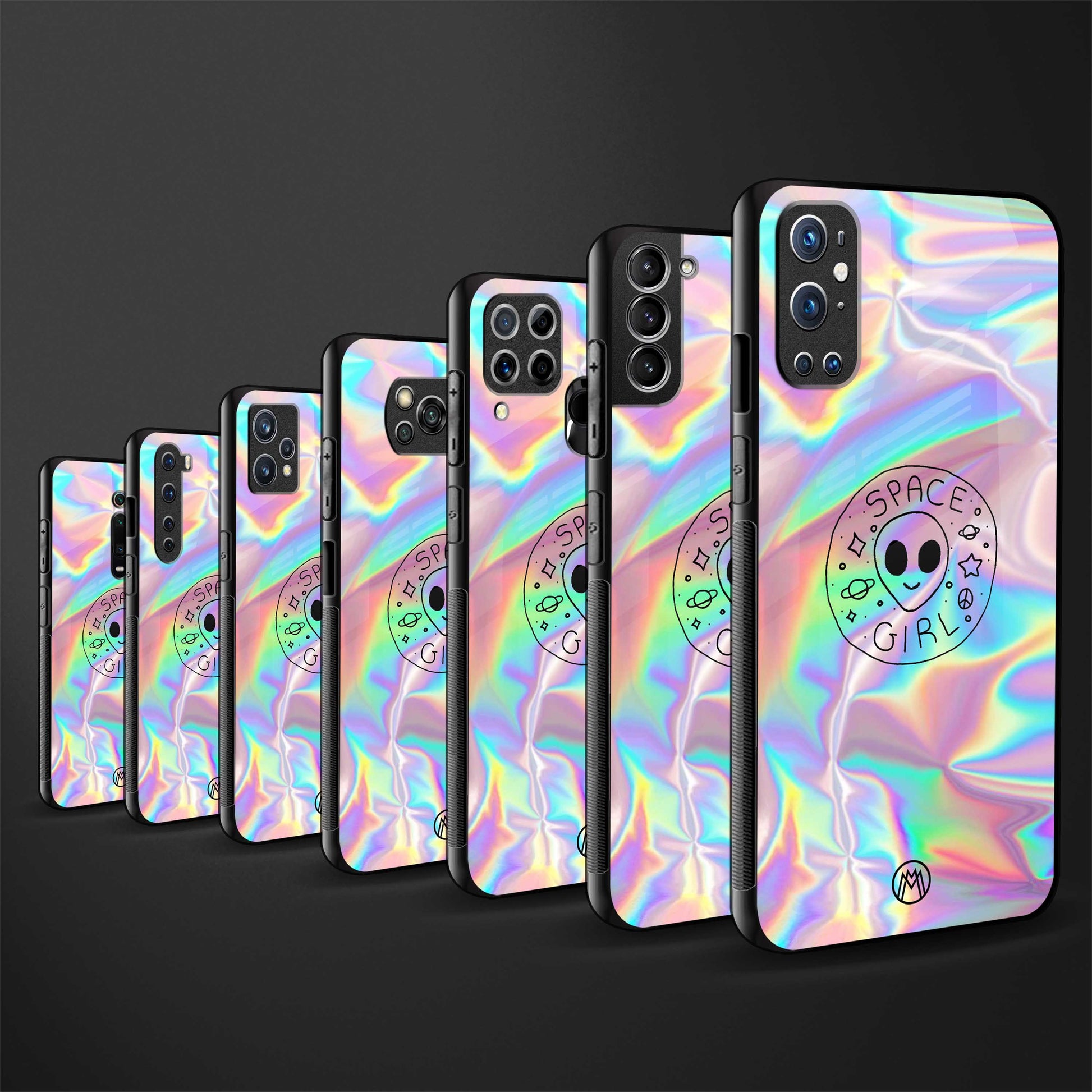 colorful alien glass case for realme xt image-3