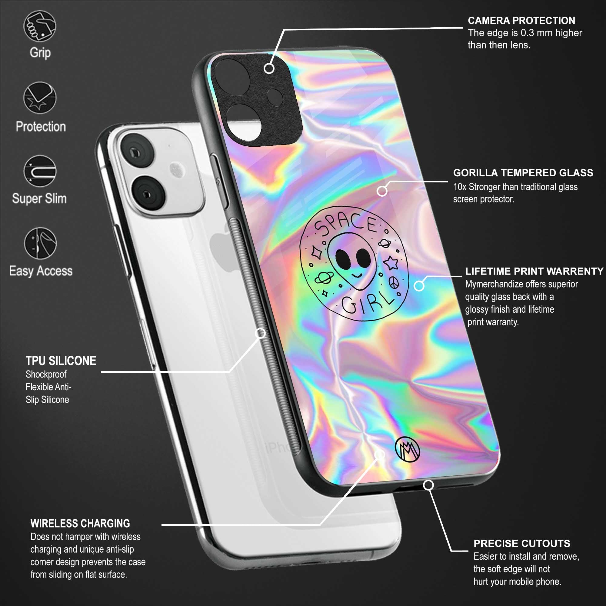 colorful alien glass case for oppo a54 image-4