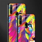 colourful fierce lion glass case for realme narzo 10a image-2