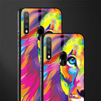 colourful fierce lion glass case for vivo u20 image-2
