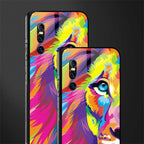 colourful fierce lion glass case for vivo v15 pro image-2