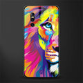 colourful fierce lion glass case for vivo v15 pro image