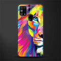 colourful fierce lion glass case for samsung galaxy f41 image