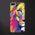 colourful fierce lion glass case for realme c1 image