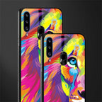 colourful fierce lion glass case for samsung galaxy a20s image-2