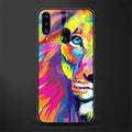 colourful fierce lion glass case for samsung galaxy a20s image