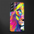 colourful fierce lion glass case for samsung galaxy s21 fe 5g image