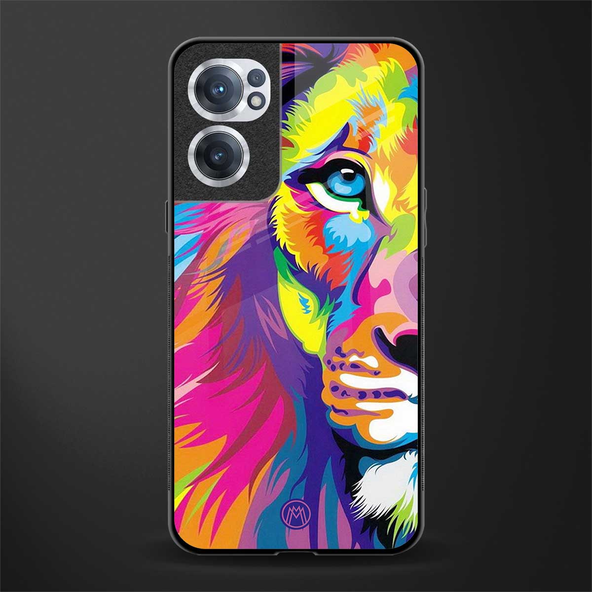 colourful fierce lion glass case for oneplus nord ce 2 5g image