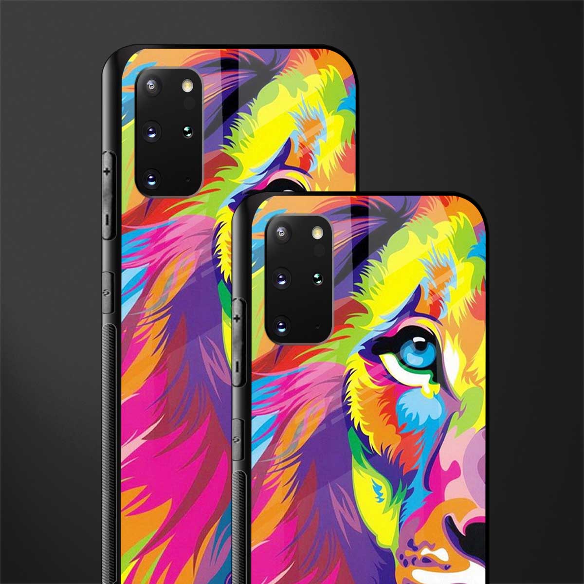 colourful fierce lion glass case for samsung galaxy s20 plus image-2