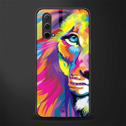 colourful fierce lion glass case for oneplus nord ce 5g image