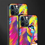 colourful fierce lion glass case for iphone 12 pro image-2