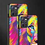 colourful fierce lion glass case for realme c35 image-2