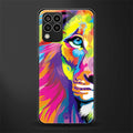 colourful fierce lion back phone cover | glass case for samsung galaxy m33 5g