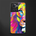 colourful fierce lion back phone cover | glass case for oneplus 10r 5g