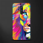 colourful fierce lion glass case for oneplus 8 pro image