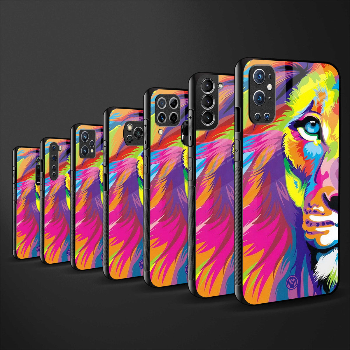 colourful fierce lion glass case for vivo x70 pro plus image-3