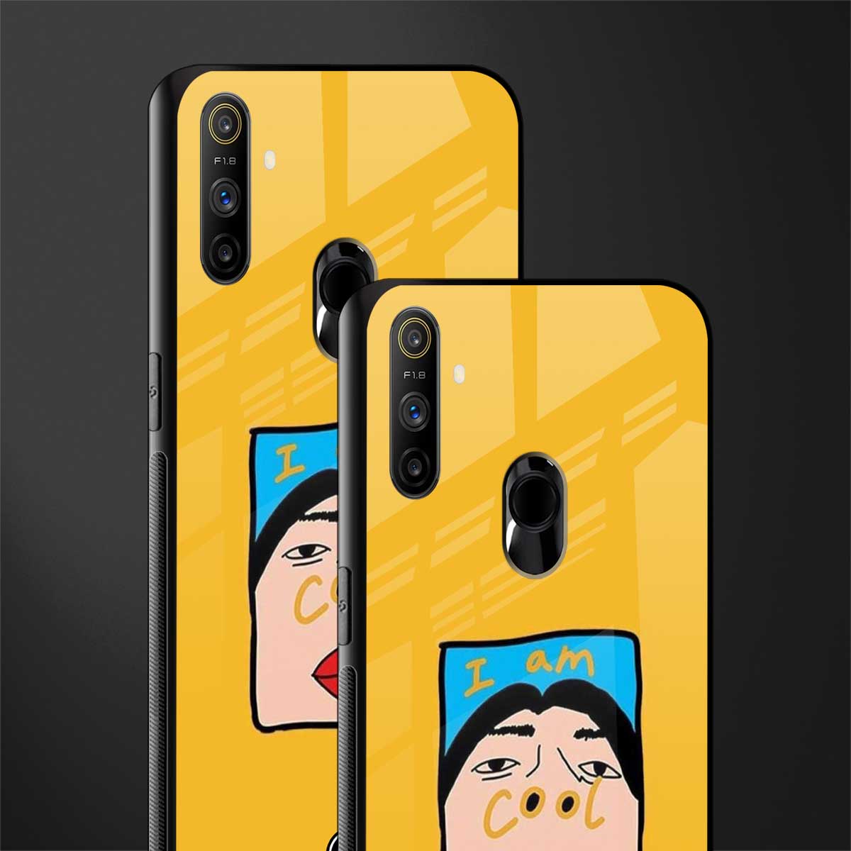 cool girl glass case for realme narzo 20a image-2