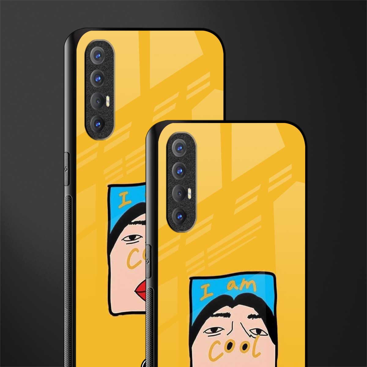 cool girl glass case for oppo reno 3 pro image-2