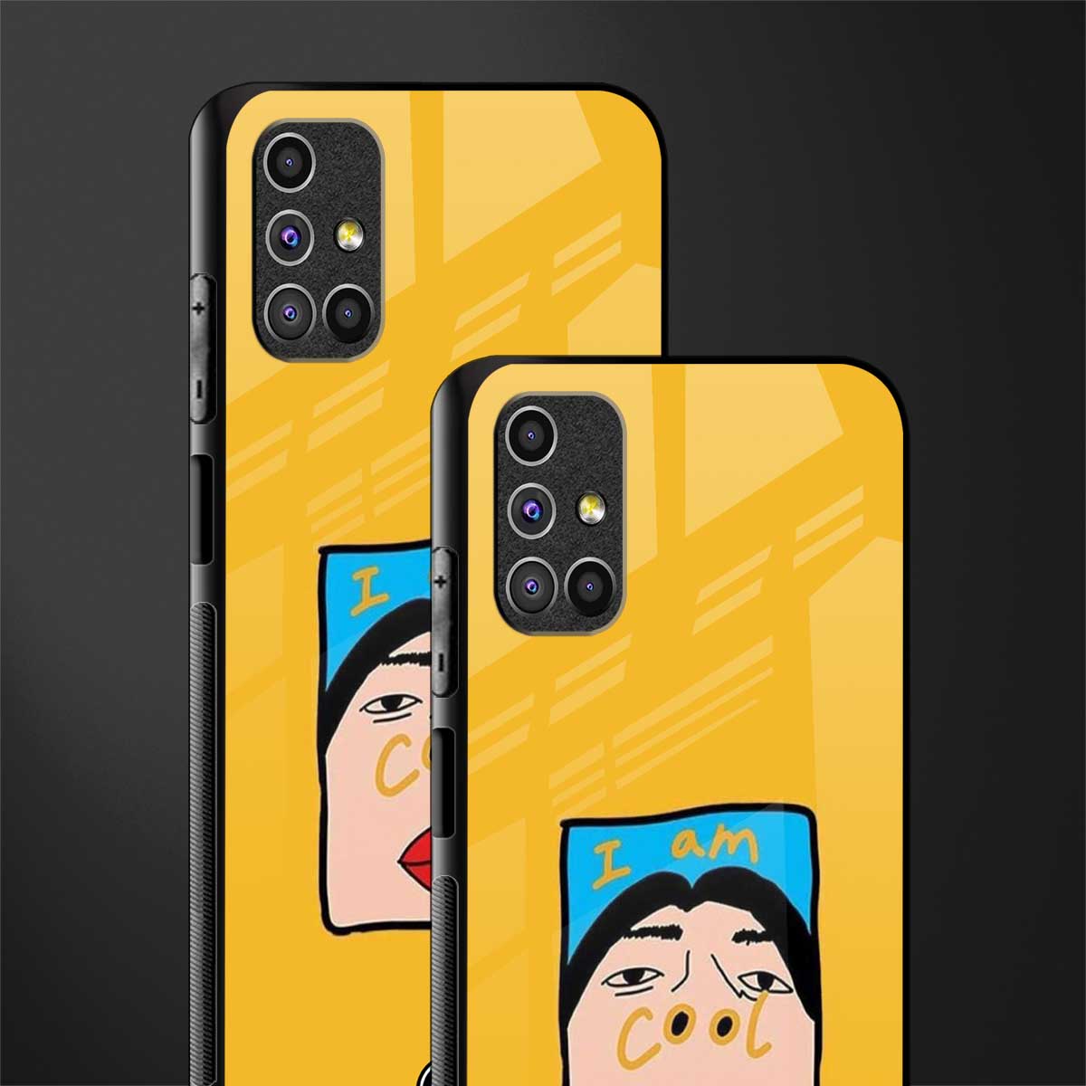 cool girl glass case for samsung galaxy m31s image-2