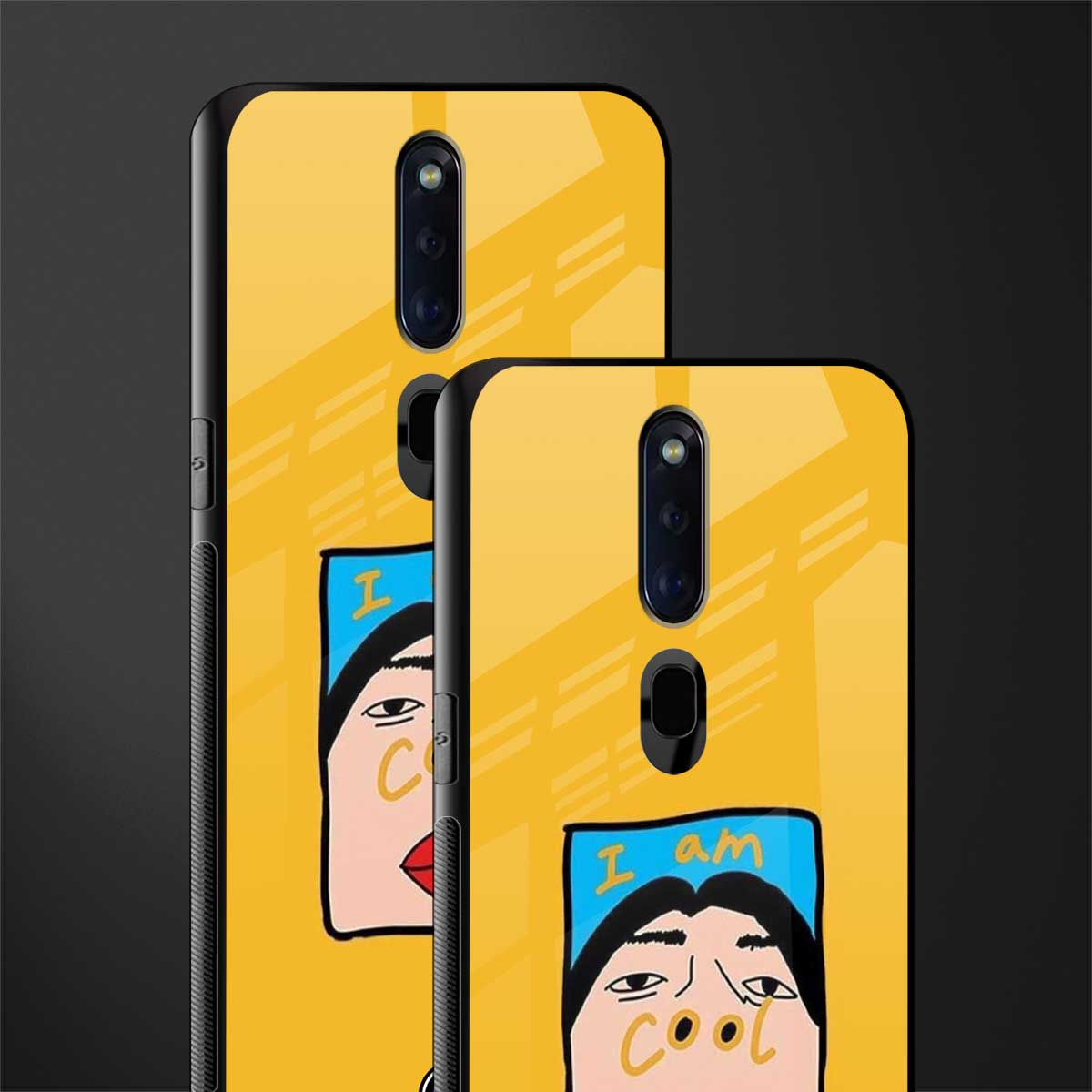 cool girl glass case for oppo f11 pro image-2