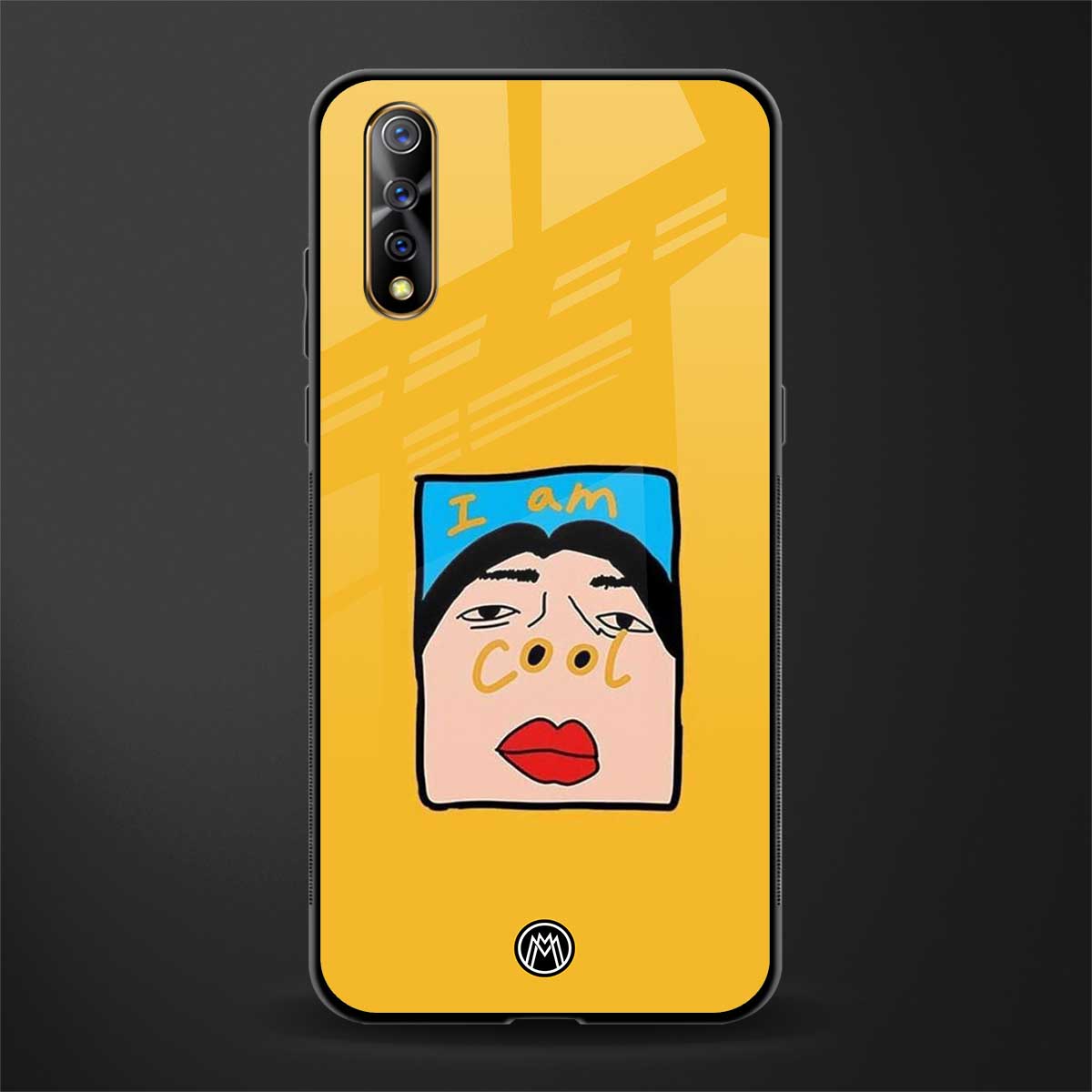 cool girl glass case for vivo s1 image
