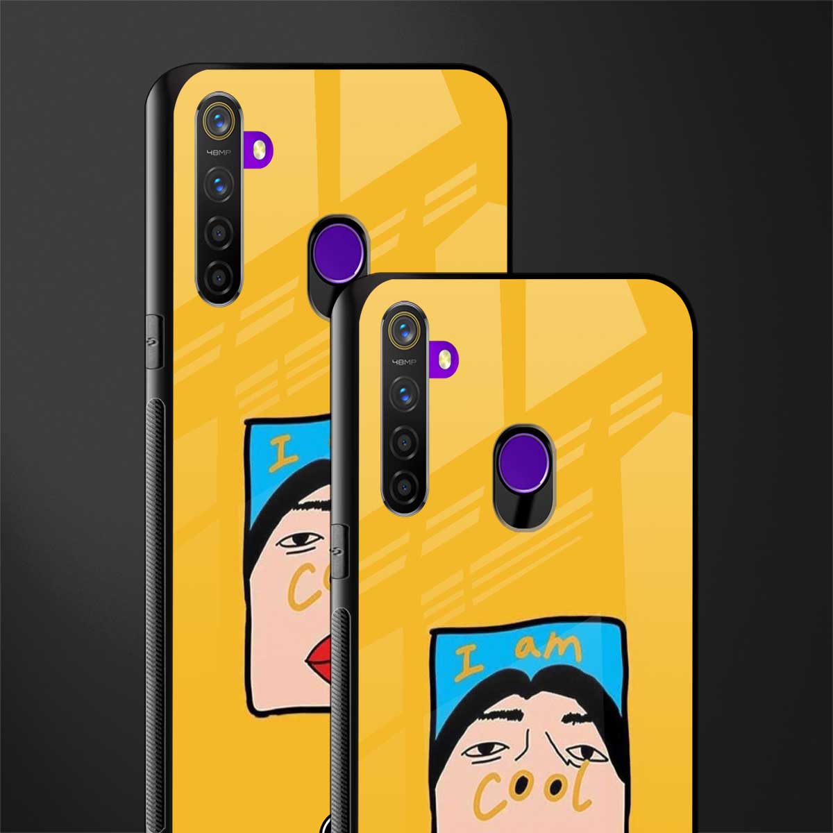 cool girl glass case for realme 5 pro image-2