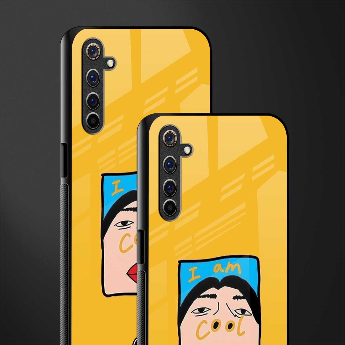 cool girl glass case for realme 6i image-2