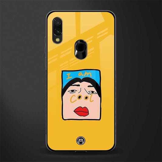 cool girl glass case for redmi y3 image