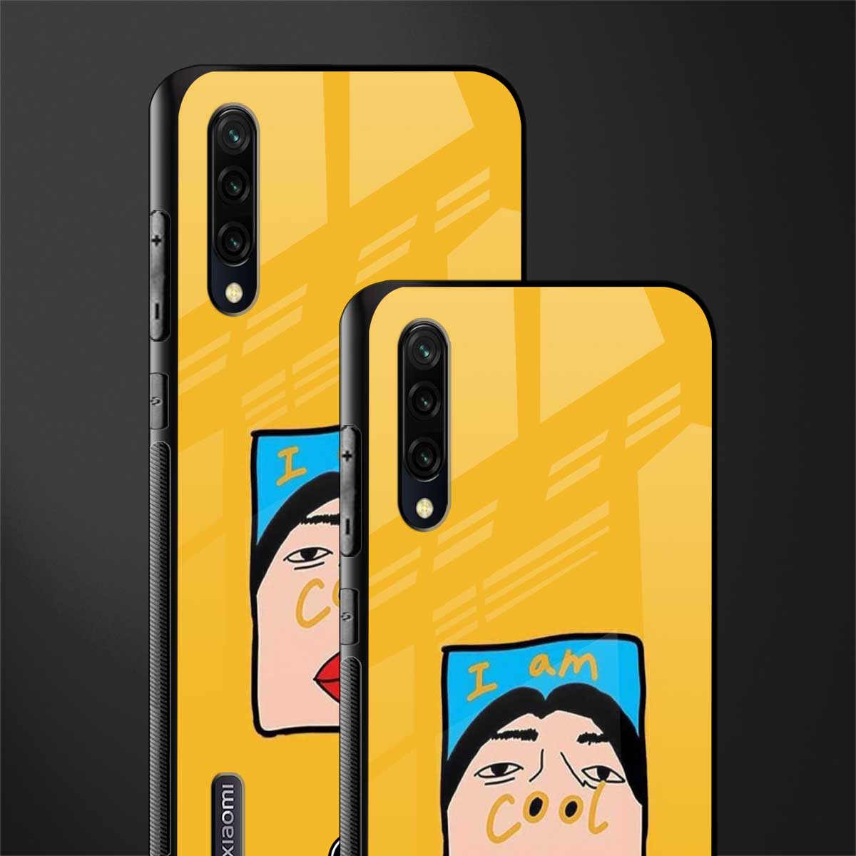 cool girl glass case for mi a3 redmi a3 image-2