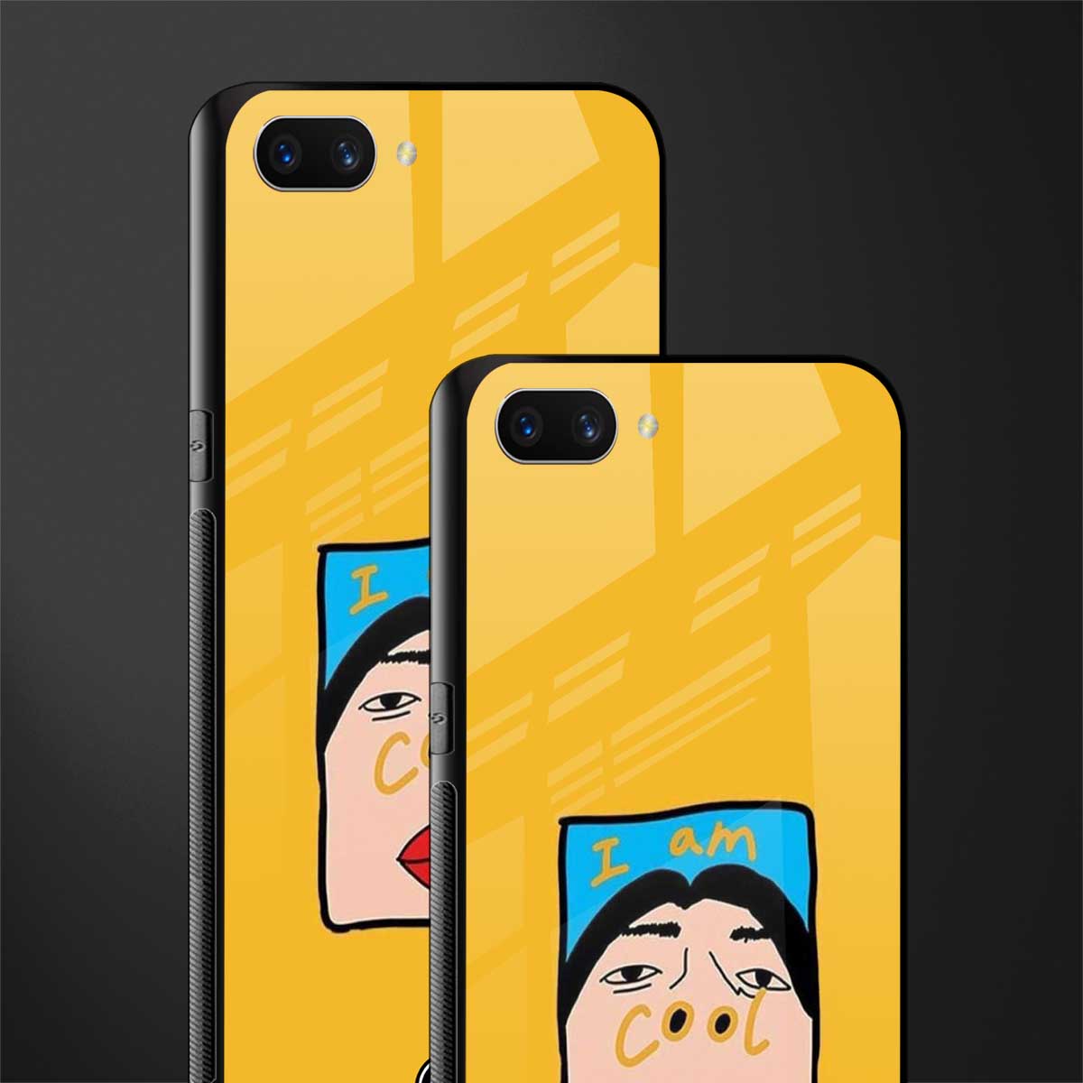 cool girl glass case for oppo a3s image-2