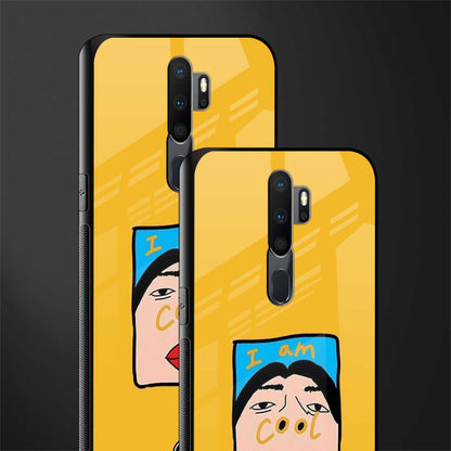 cool girl glass case for oppo a5 2020 image-2