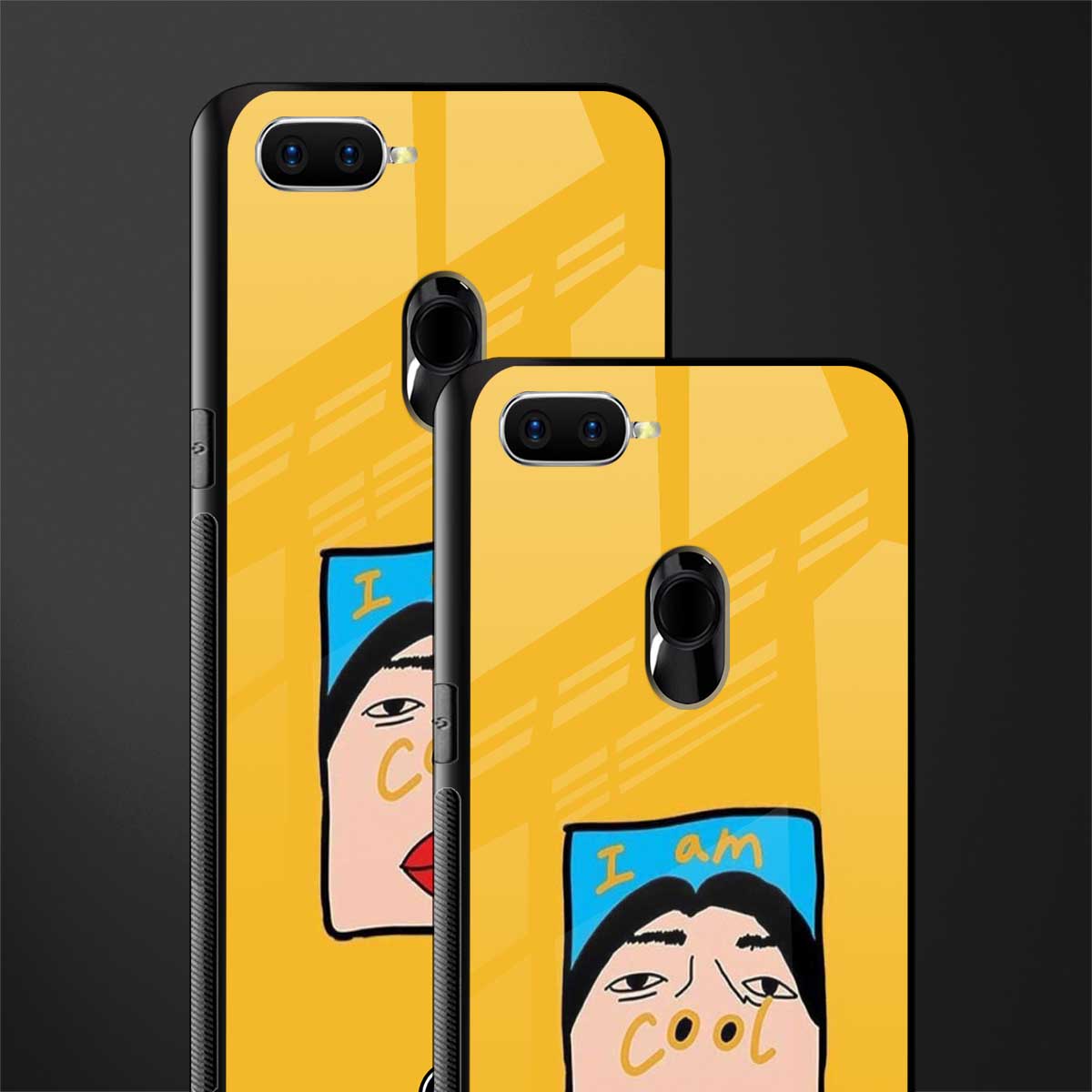 cool girl glass case for oppo a5s image-2