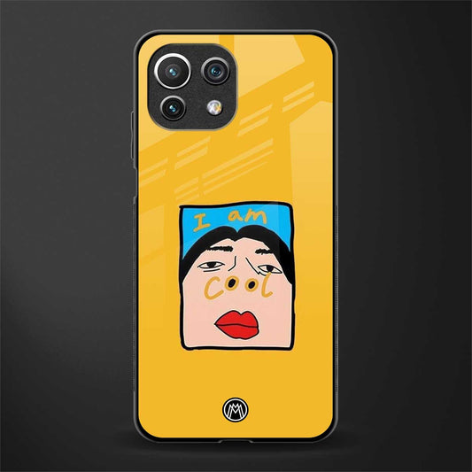 cool girl glass case for mi 11 lite image