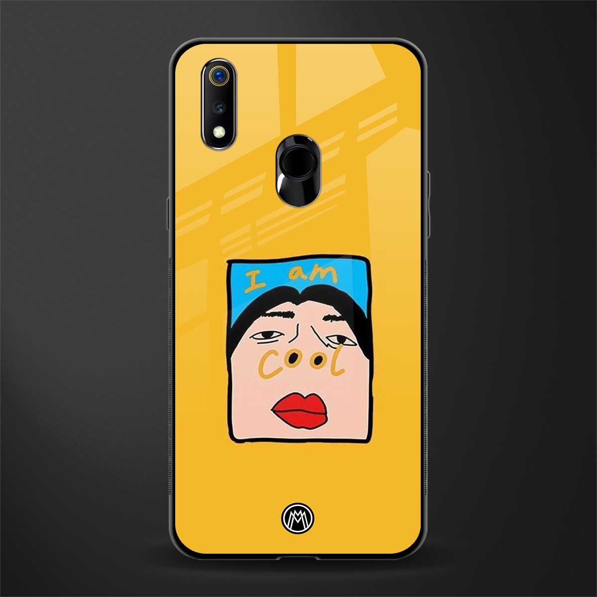 cool girl glass case for realme 3 image