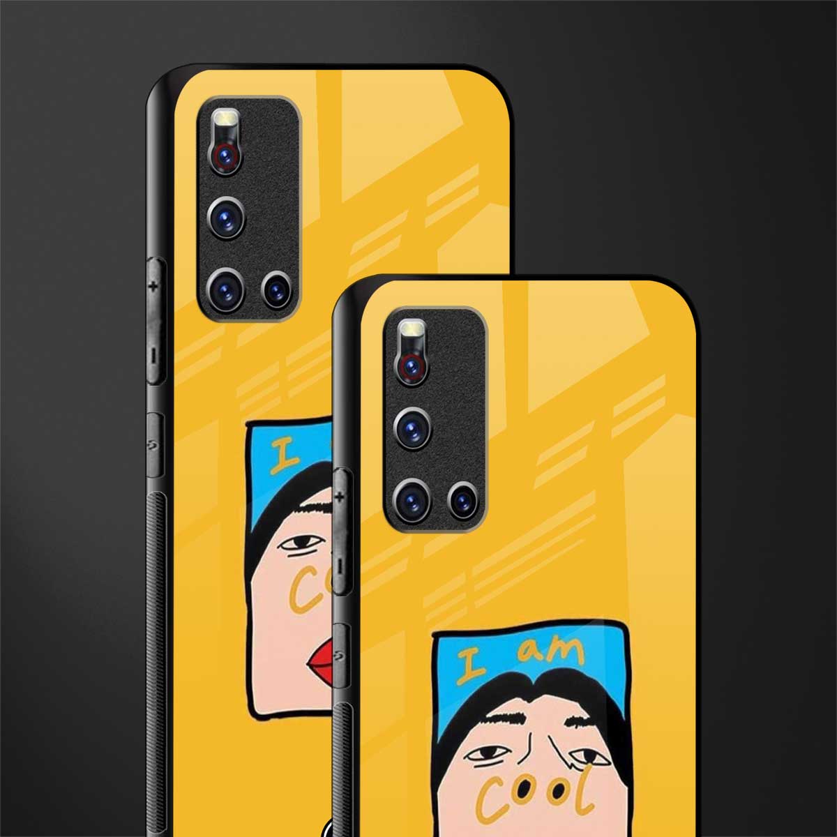 cool girl glass case for vivo v19 image-2