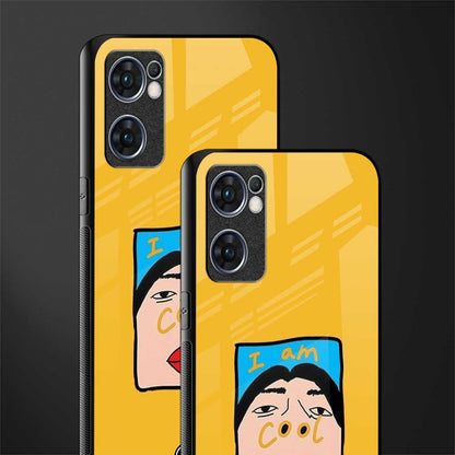 cool girl glass case for oppo reno7 5g image-2