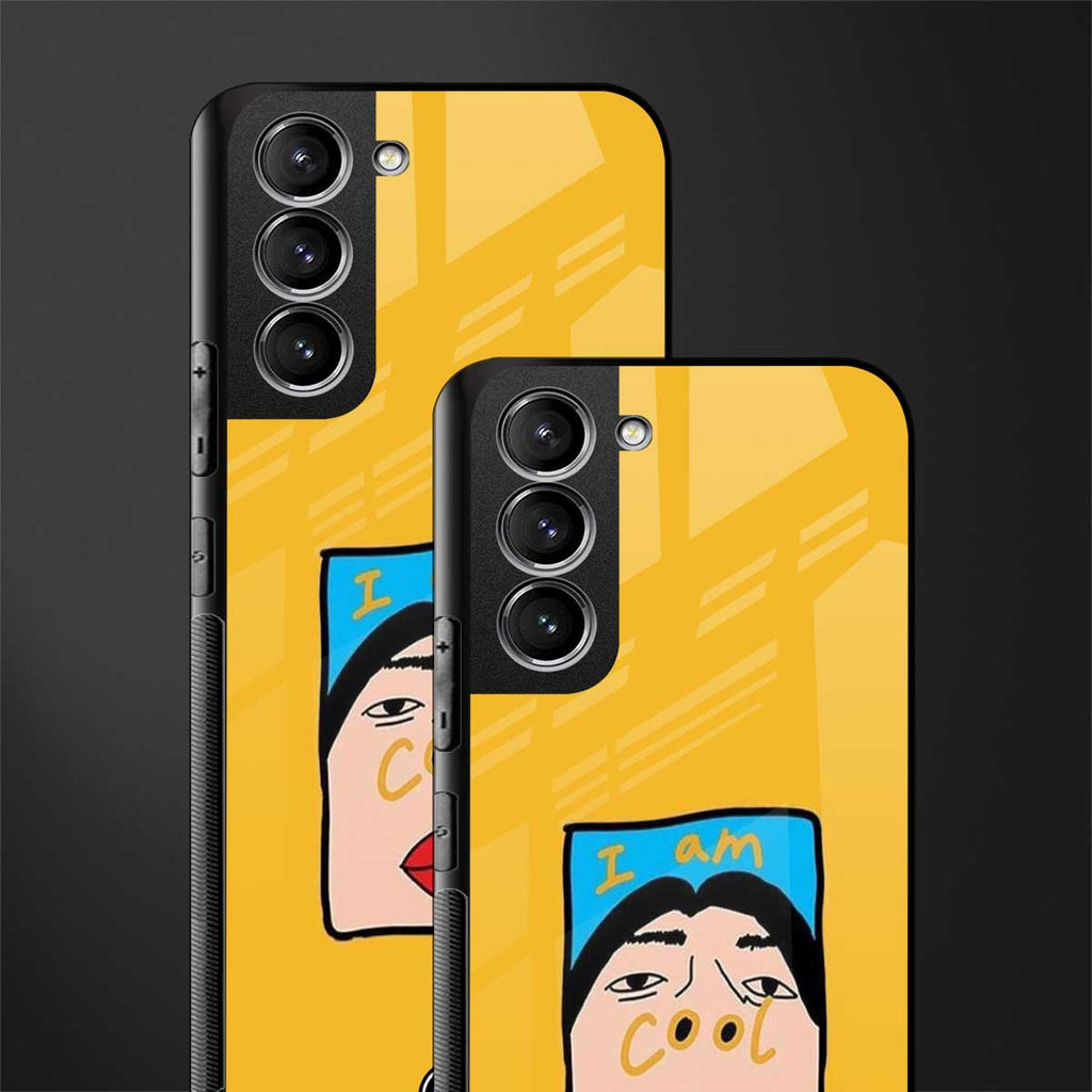 cool girl glass case for samsung galaxy s22 plus 5g image-2
